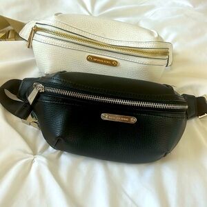 WHITE Michael Kors Faux Leather Belt Bag